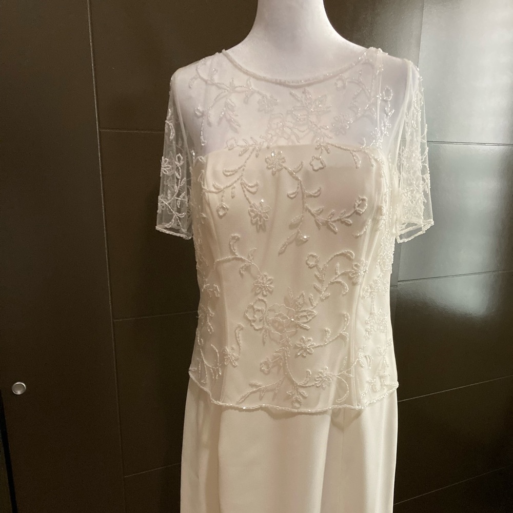 Michaelangelo Ivory Floral Lace Wedding Dress